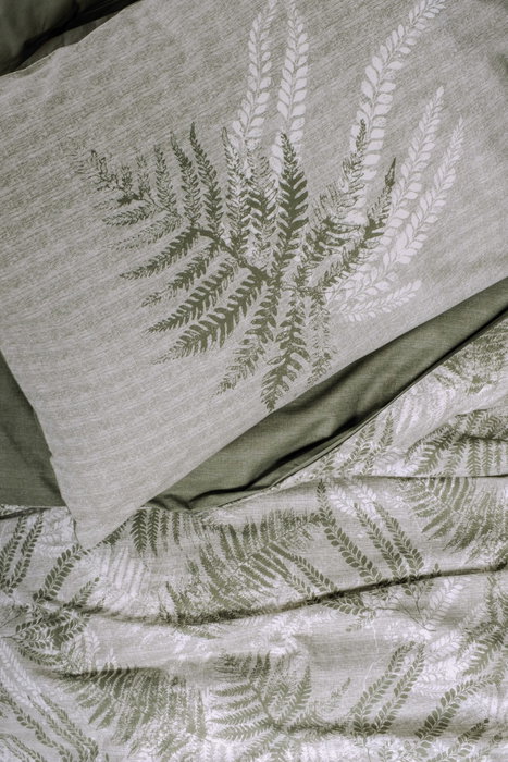 L'essentiel linge de maison Juego de funda de edredón Frond - Khaki
